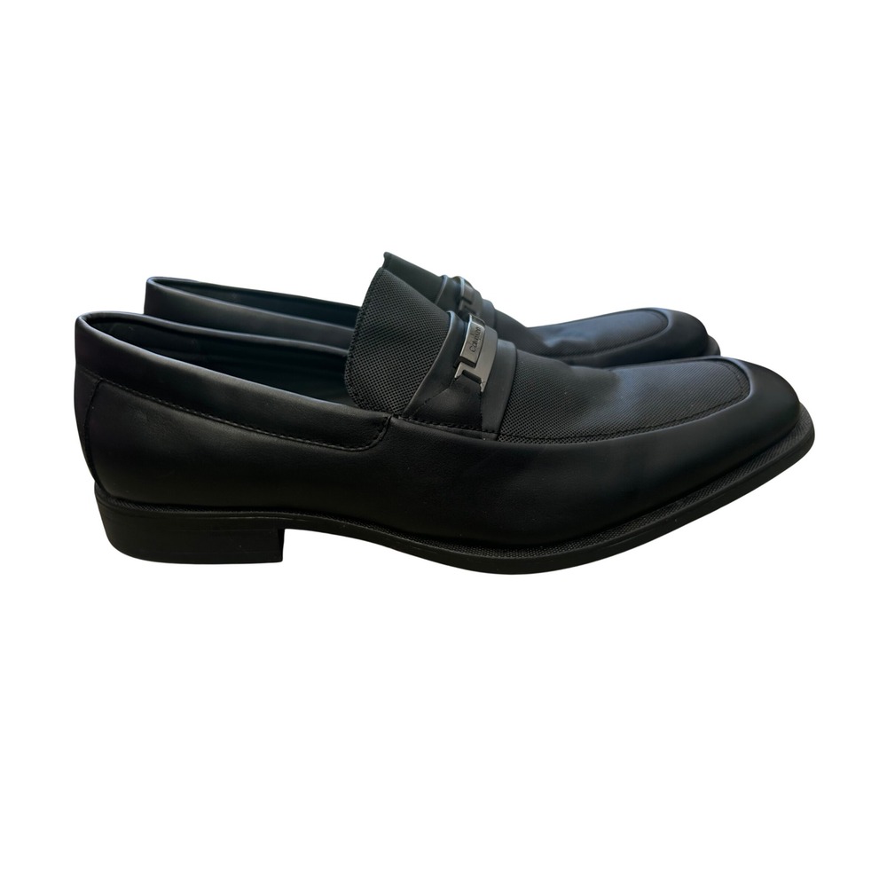 Calvin Klein Ernest Mens Black Square Toe Bit Loafer Dress Shoes 13‎ 34F9143 - Picture 11 of 11